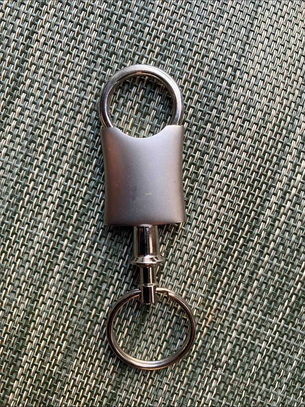 Silver Metal Keychain - Sleek Key Ring Accessory